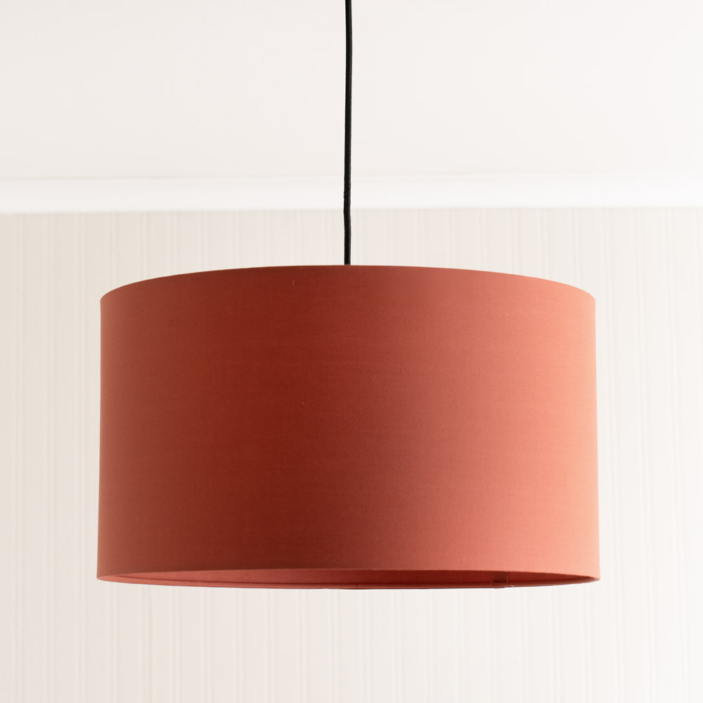 Reni Rust Fabric Large Drum Shade