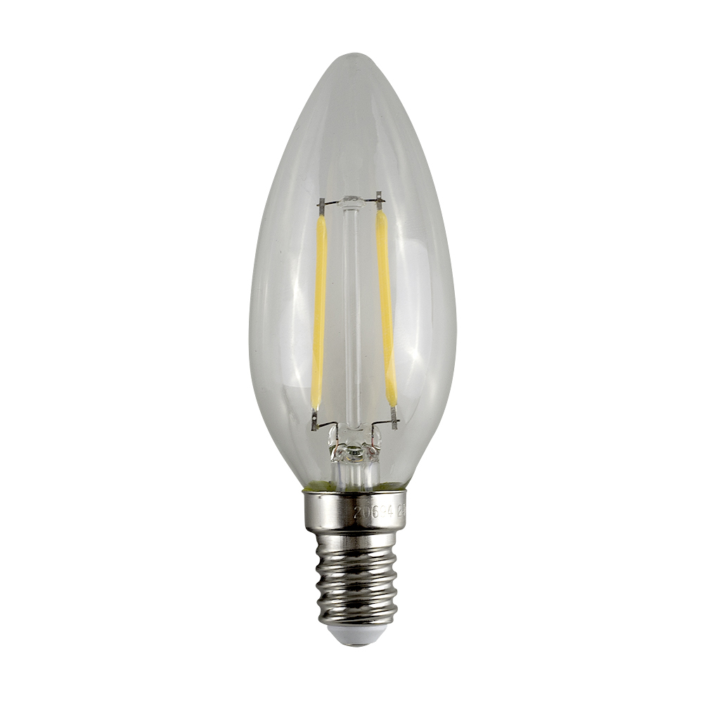5 x 2W SES E14 Warm White LED Filament Candle Bulbs