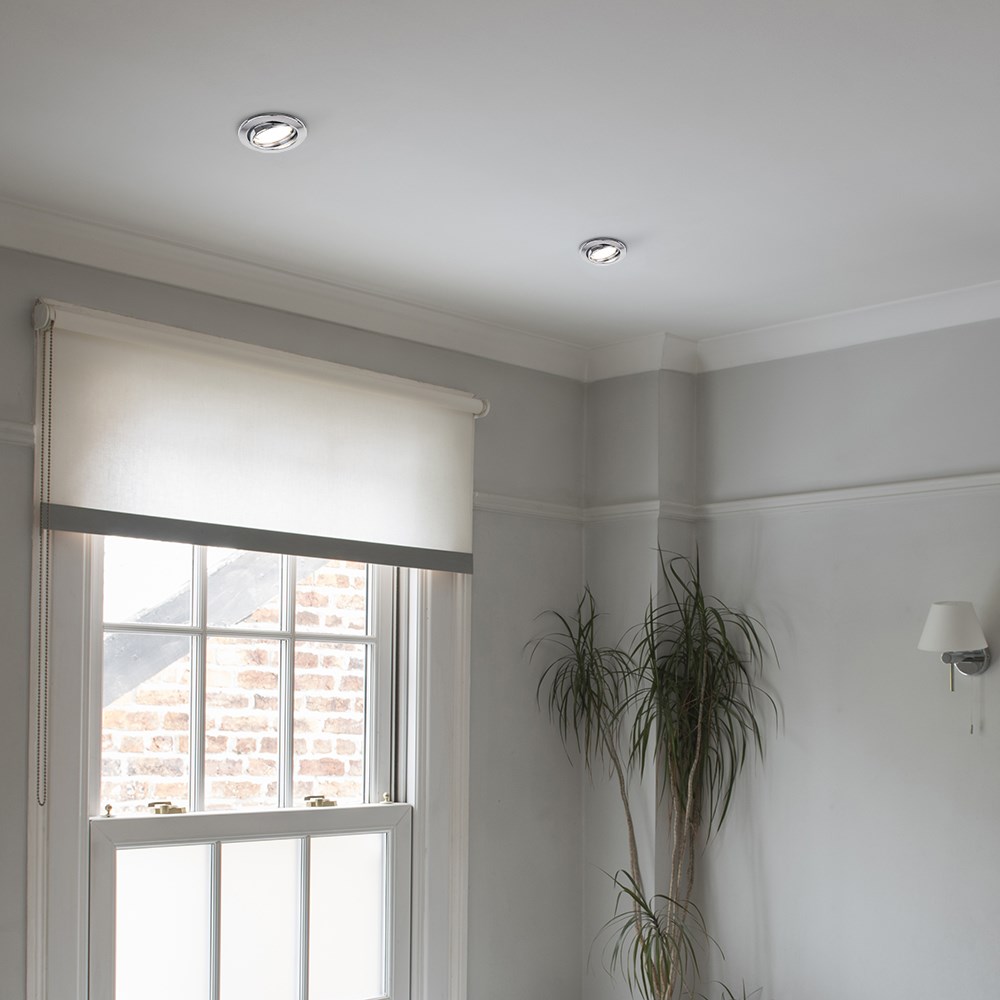 6 x MiniSun Non-Fire Rated Tiltable Downlights in Chrome
