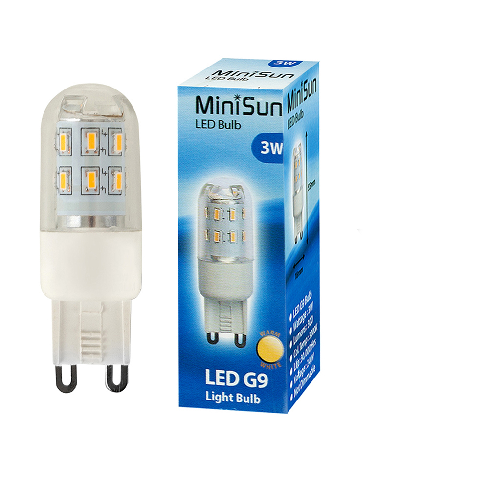  3 x 3W G9 Warm White LED Capsule Bulbs 06821 5016529068211.0
