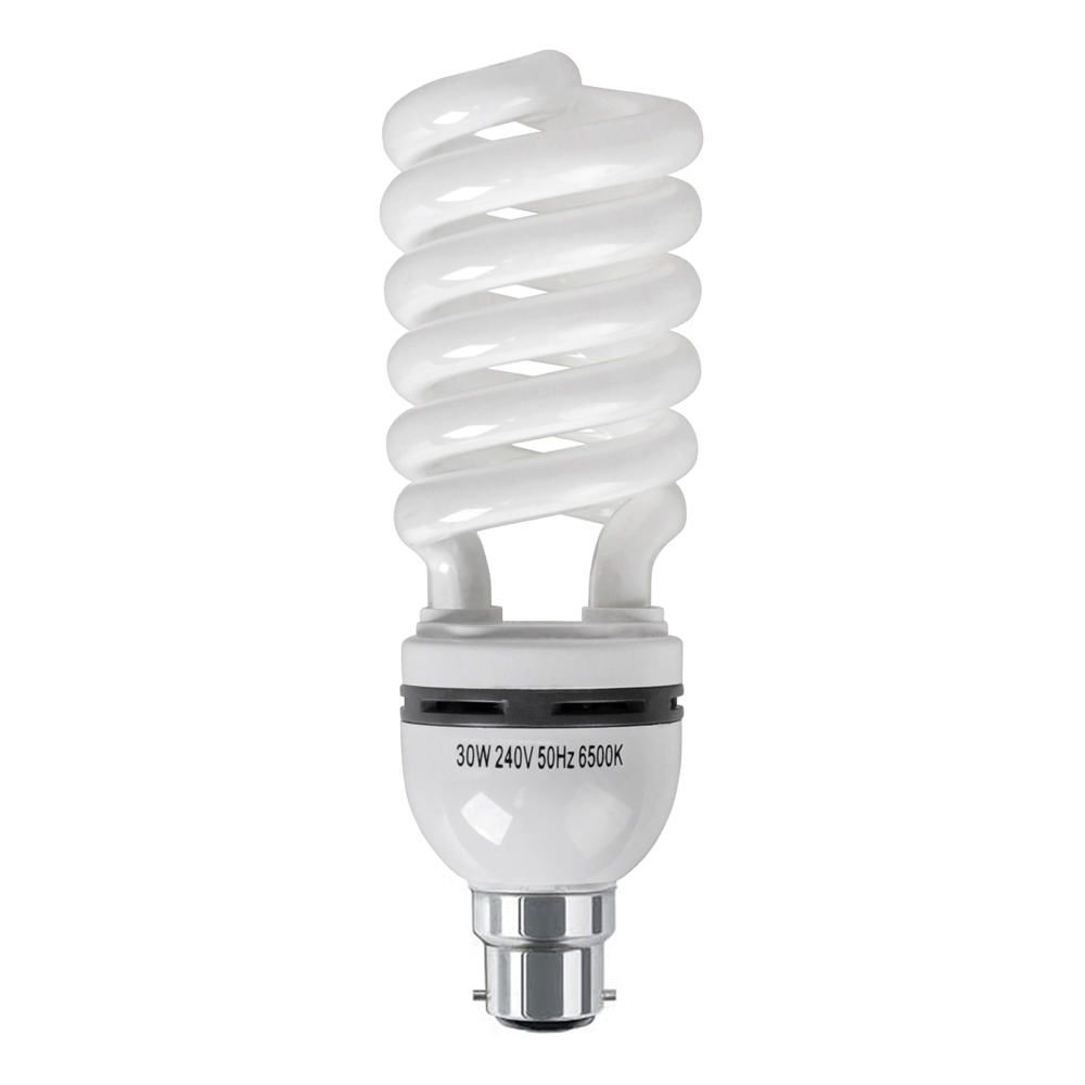 MiniSun 30W BC/B22 CFL Spiral Bulb In Cool White
