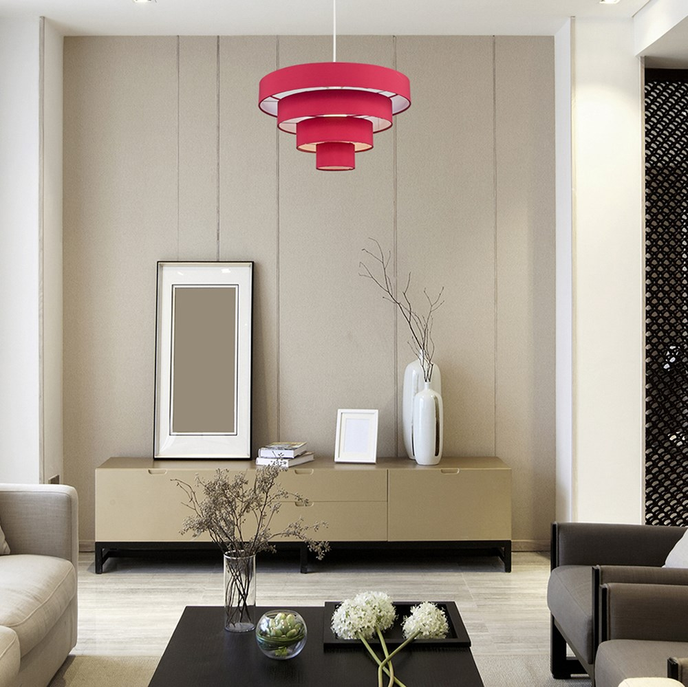 Nevada 4 Tiered Pendant Shade in Red