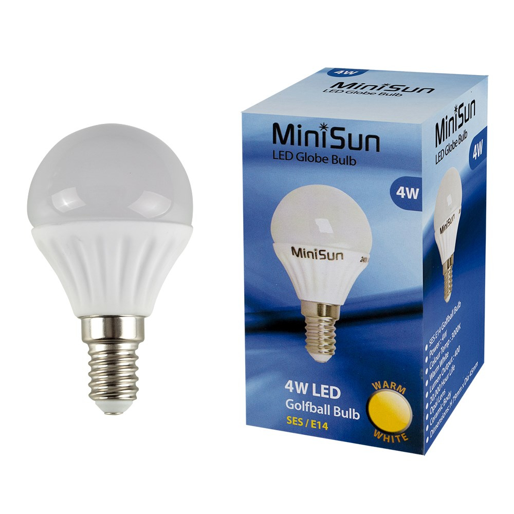  MiniSun 4W SES/E14 Globe bulb In Warm White 18635 5016529186359