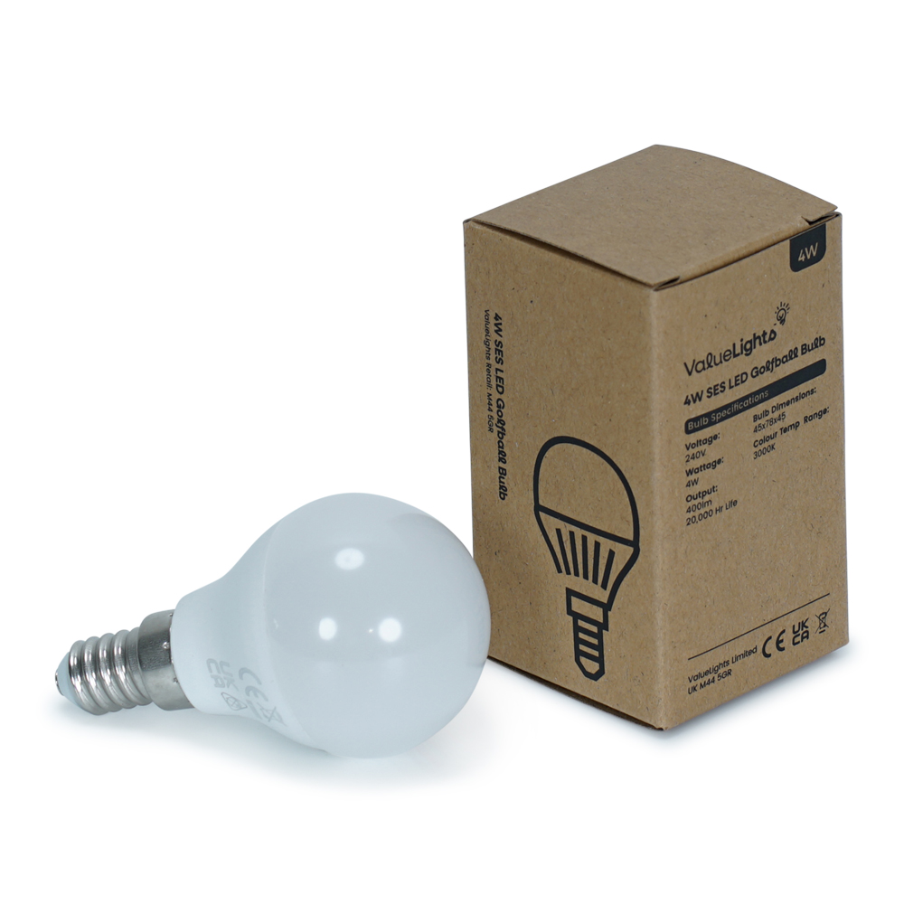 ValueLights 4W SES/E14 Globe bulb In Warm White