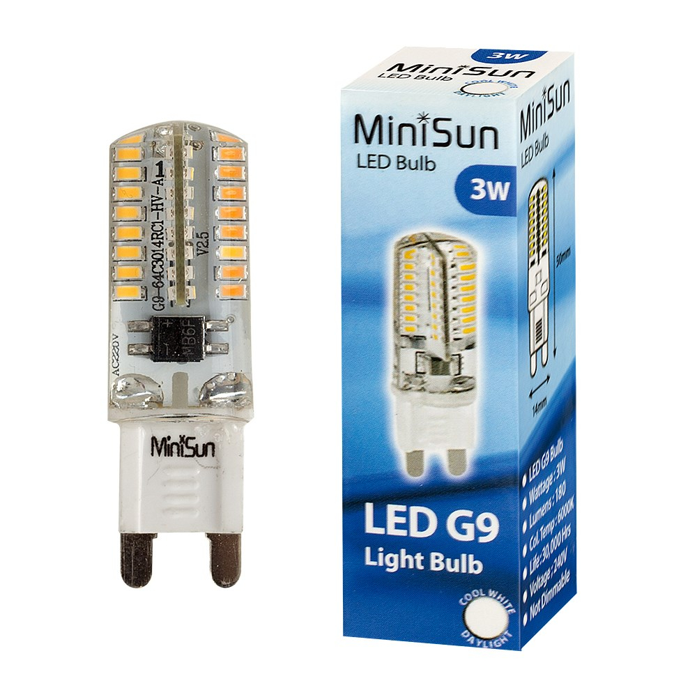 MiniSun 3W G9 Capsule Bulb In Cool White