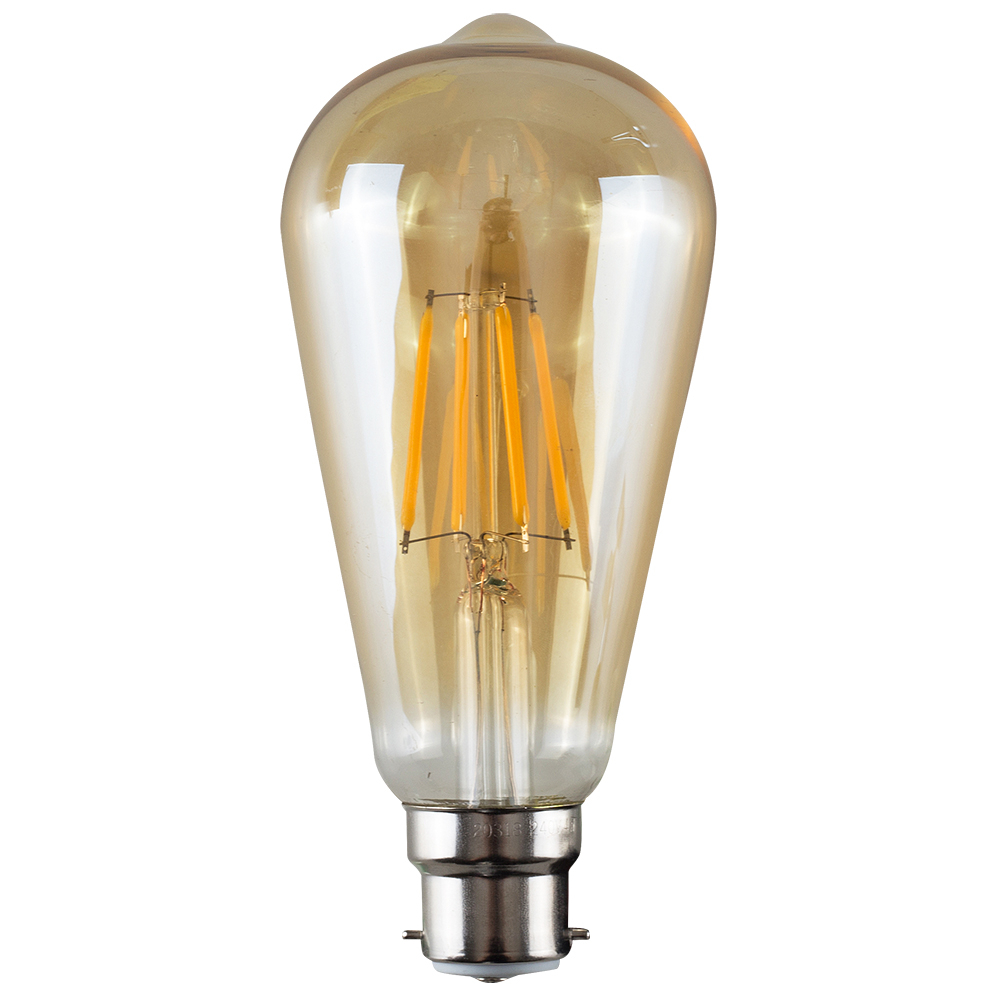  MiniSun 4W BC/B22 Filament Pear Shaped Bulb In Warm White 20318 5016529203186