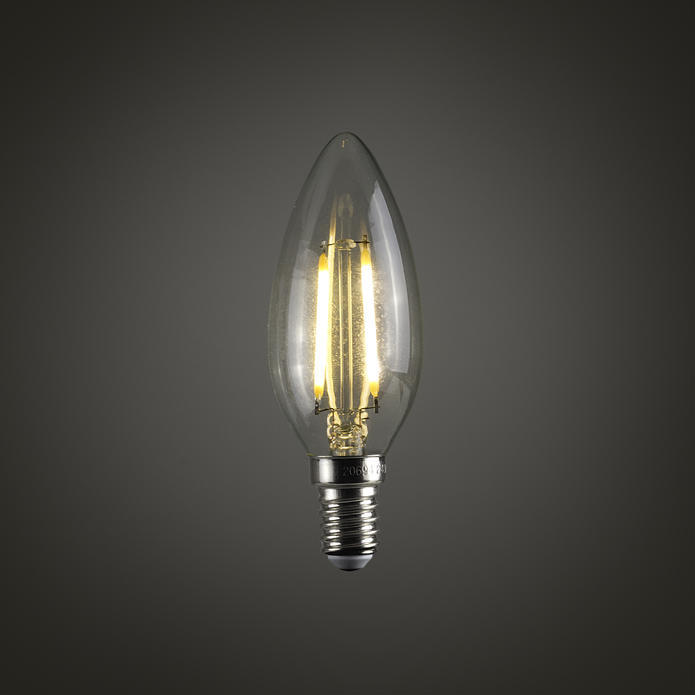 MiniSun 4W SES/E14 Filament Candle Bulb In Warm White