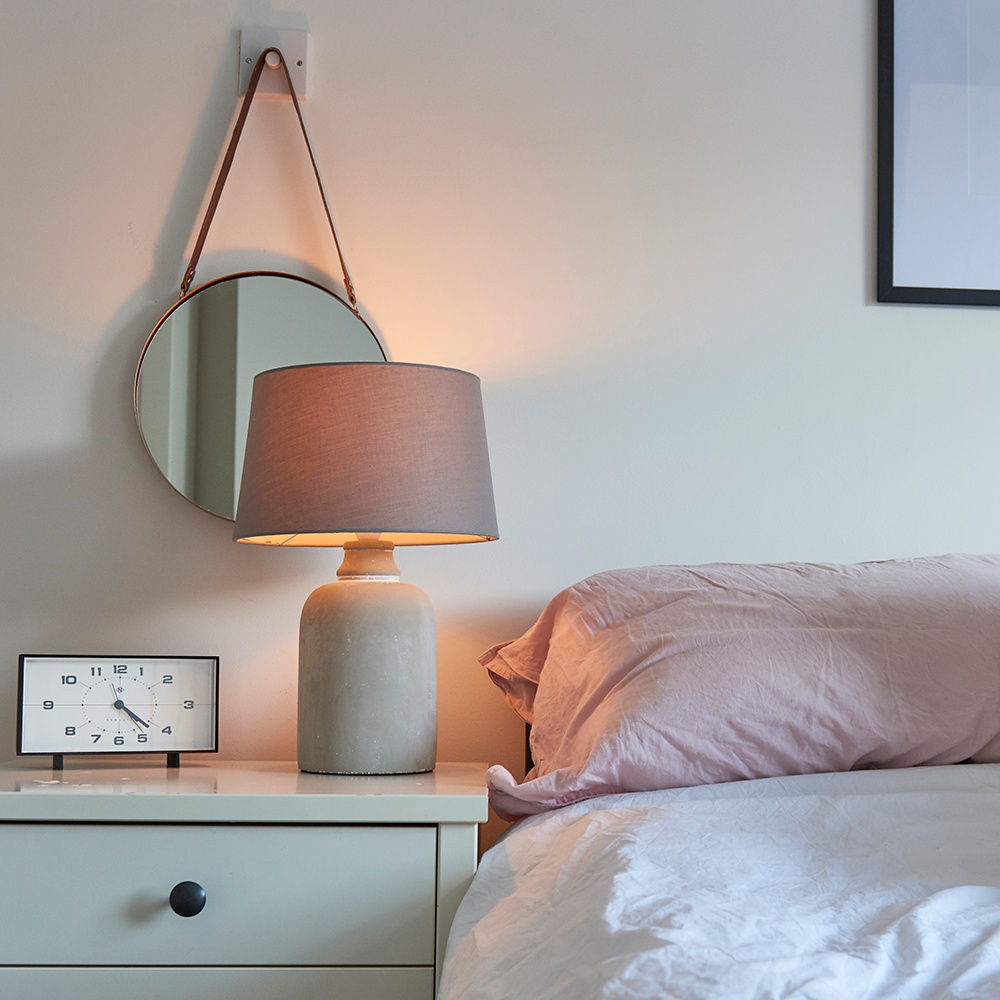 Taite Cement Base Table Lamp in Grey