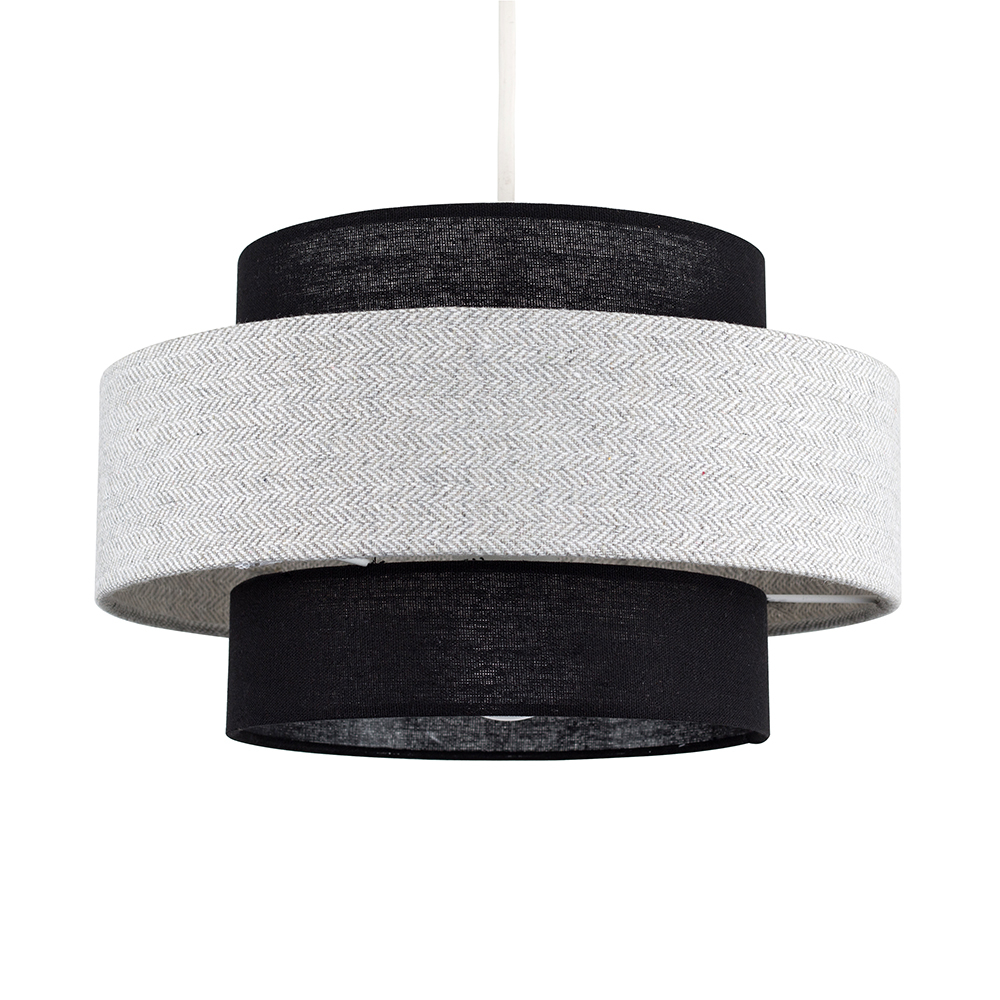 Weaver Pendant Shade in Grey and Black