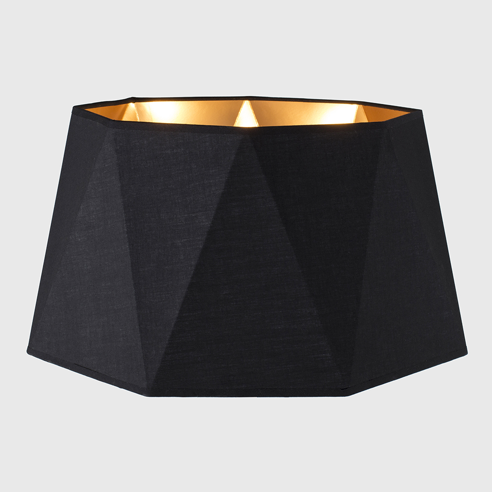 Toke Geometric Floor Lamp Shade in Black and Copper
