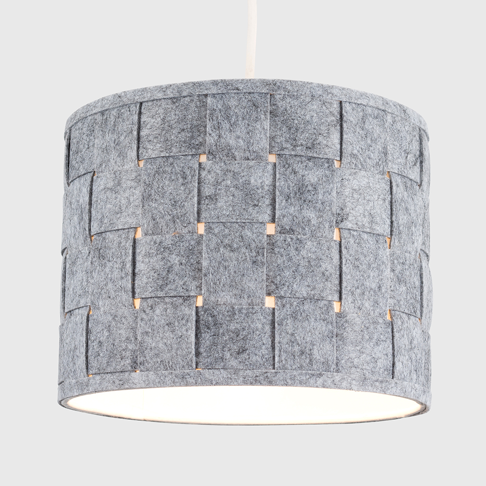 Small Monza Weaved Pendant Shade in Grey