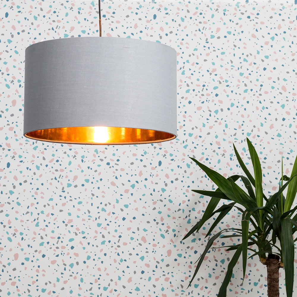 Reni Large Pendant Shade in Grey and Gold