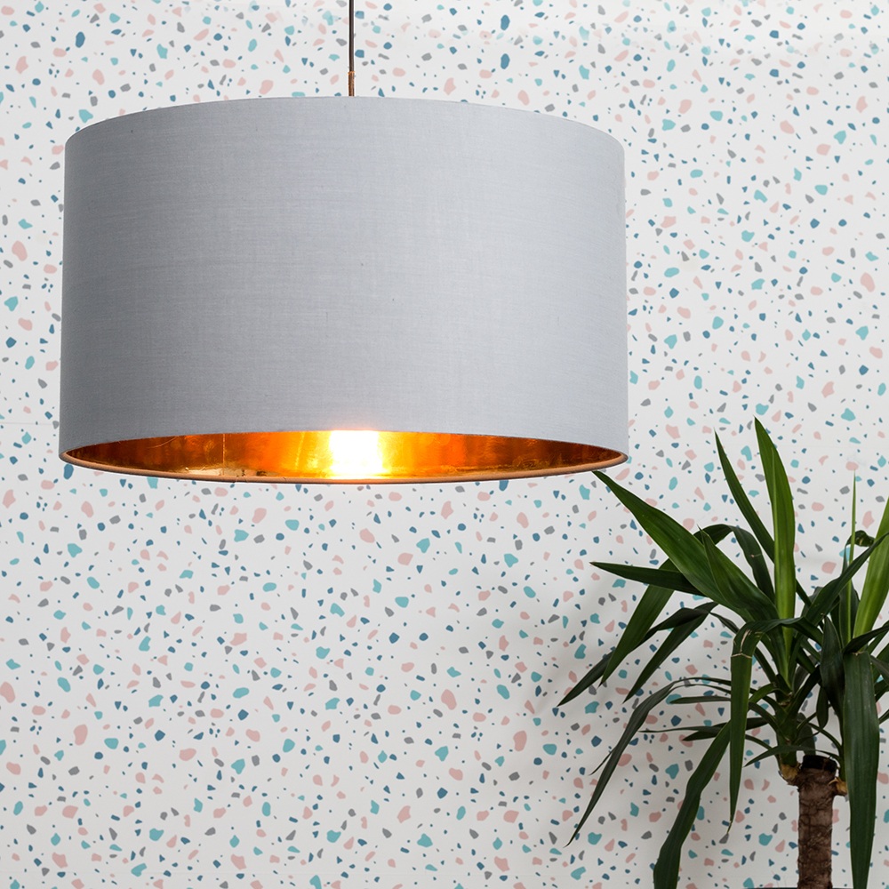 Reni XL Pendant Shade in Grey and Gold
