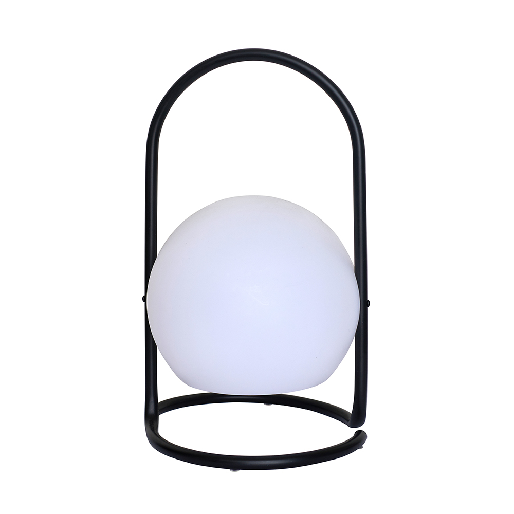 Corte IP44 RGB LED Rechargeable Table Light with White Globe Shade