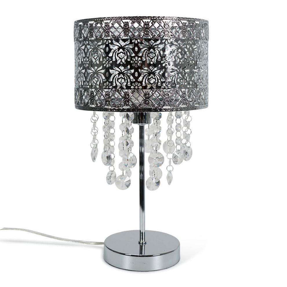 Enna Table Lamp in Chrome with Acrylic Droplets