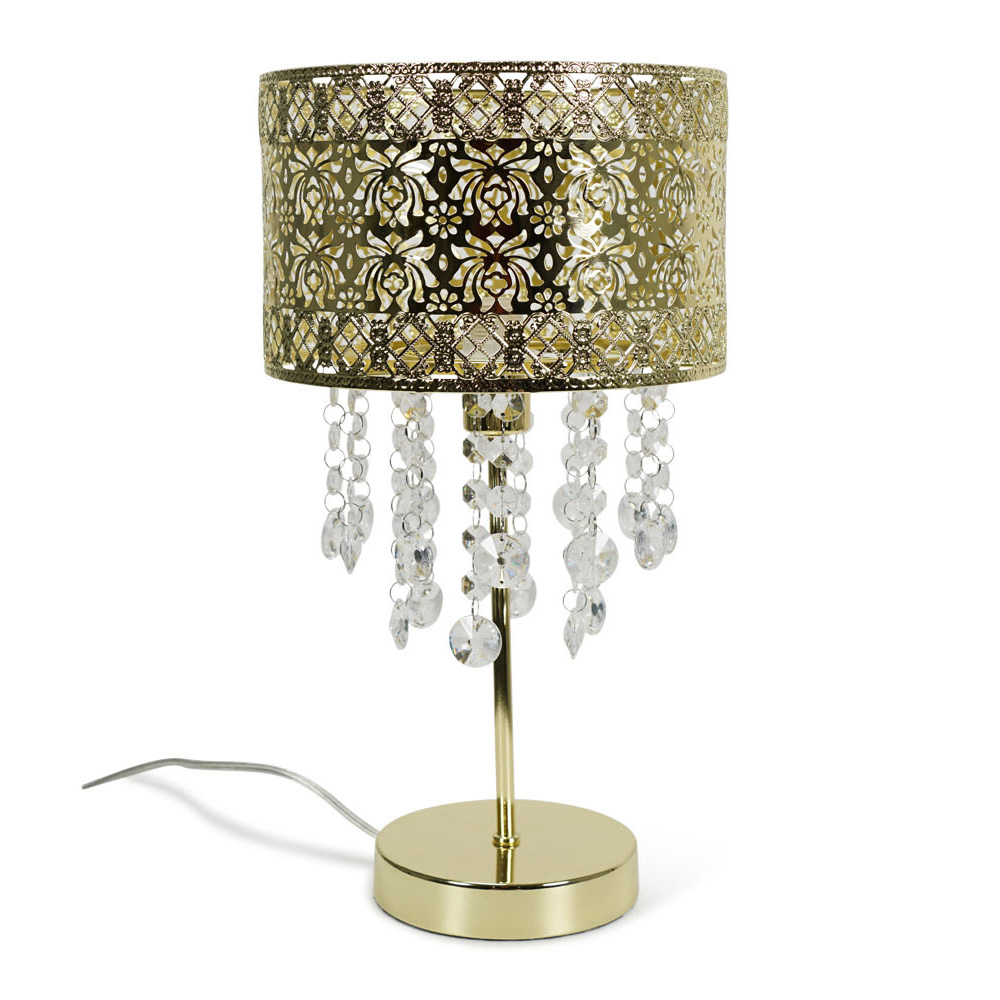 Enna Table Lamp in Gold with Acrylic Droplets
