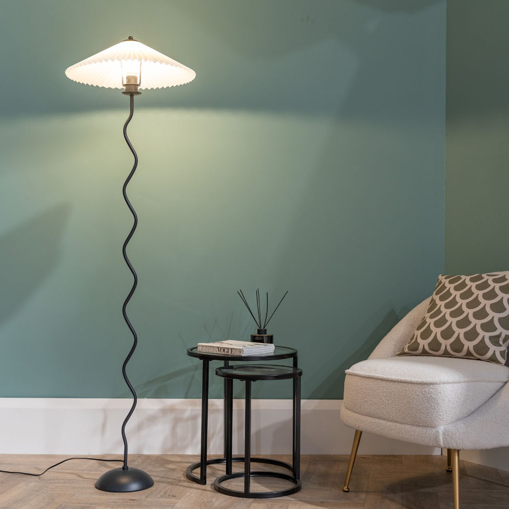 Wiggle Floor Lamp with Origami Shade