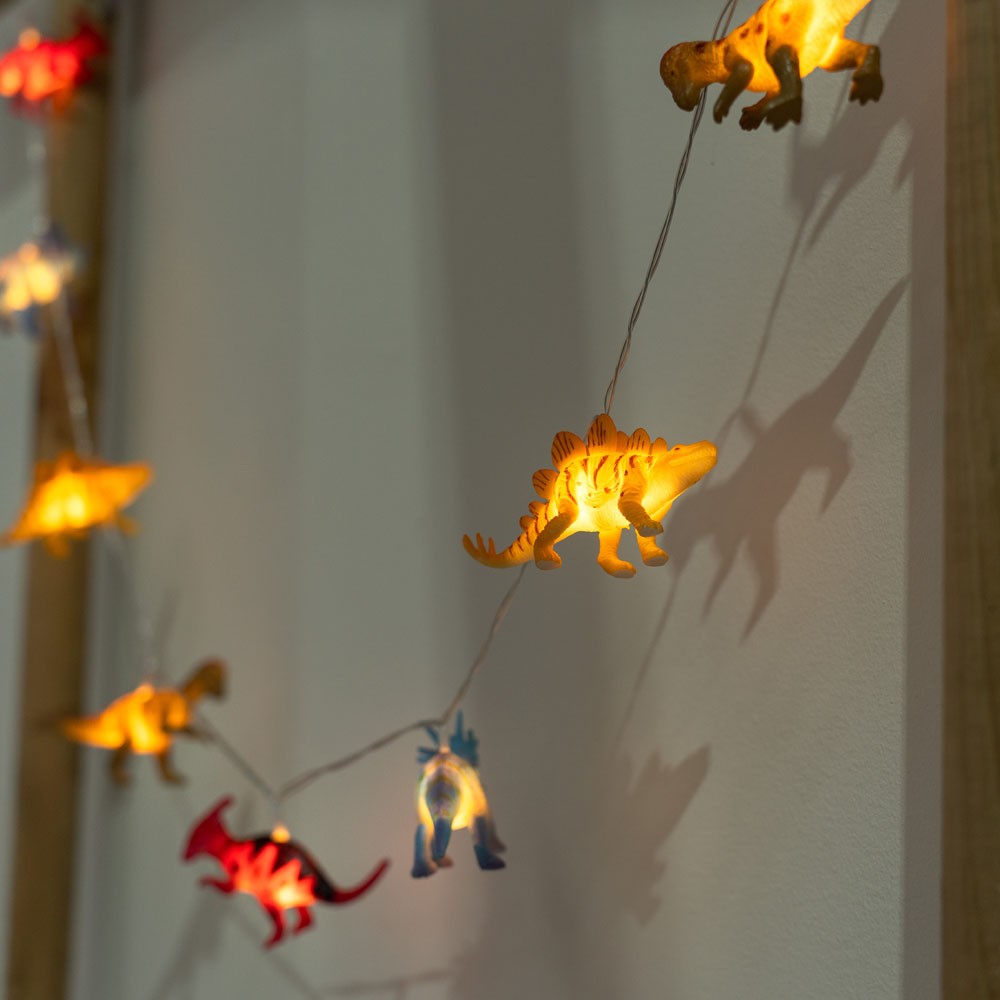 10 x Battery Operated Dinosaur LED String Lights