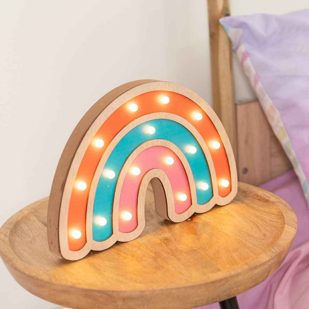 Wooden Rainbow LED Table Lamp