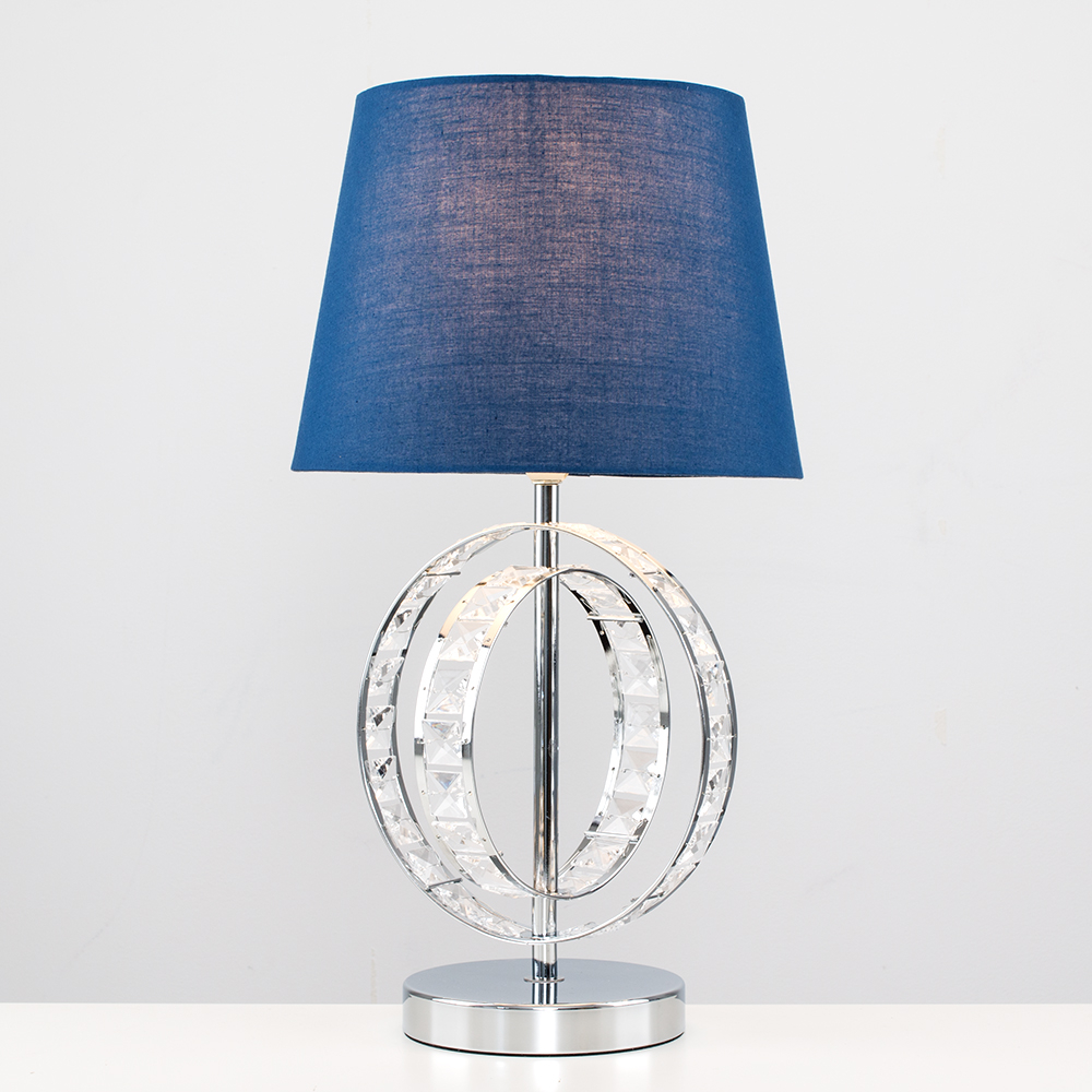 Rothwell Table Lamp with Navy Blue Aspen Shade