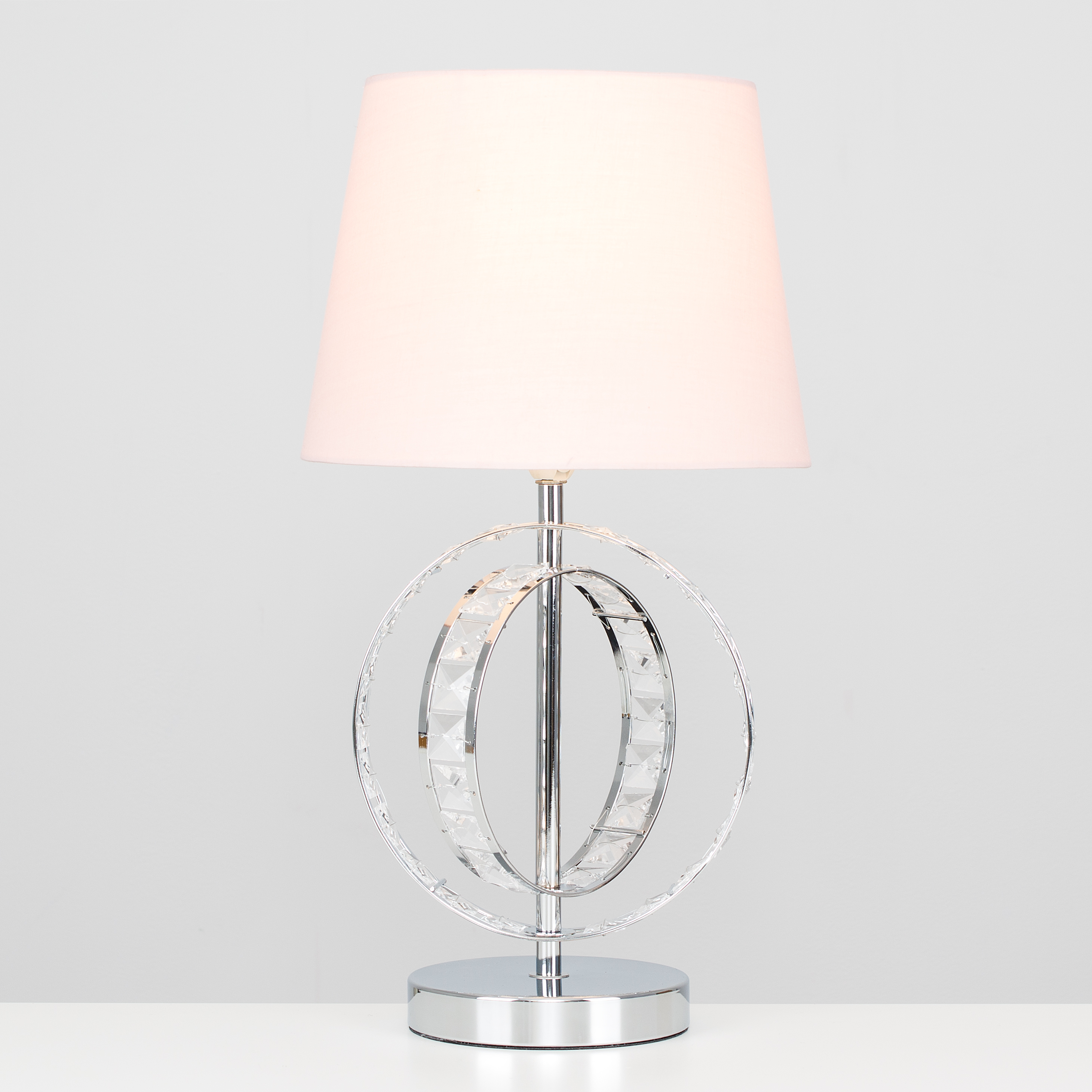 Rothwell Table Lamp with Dusty Pink Aspen Shade
