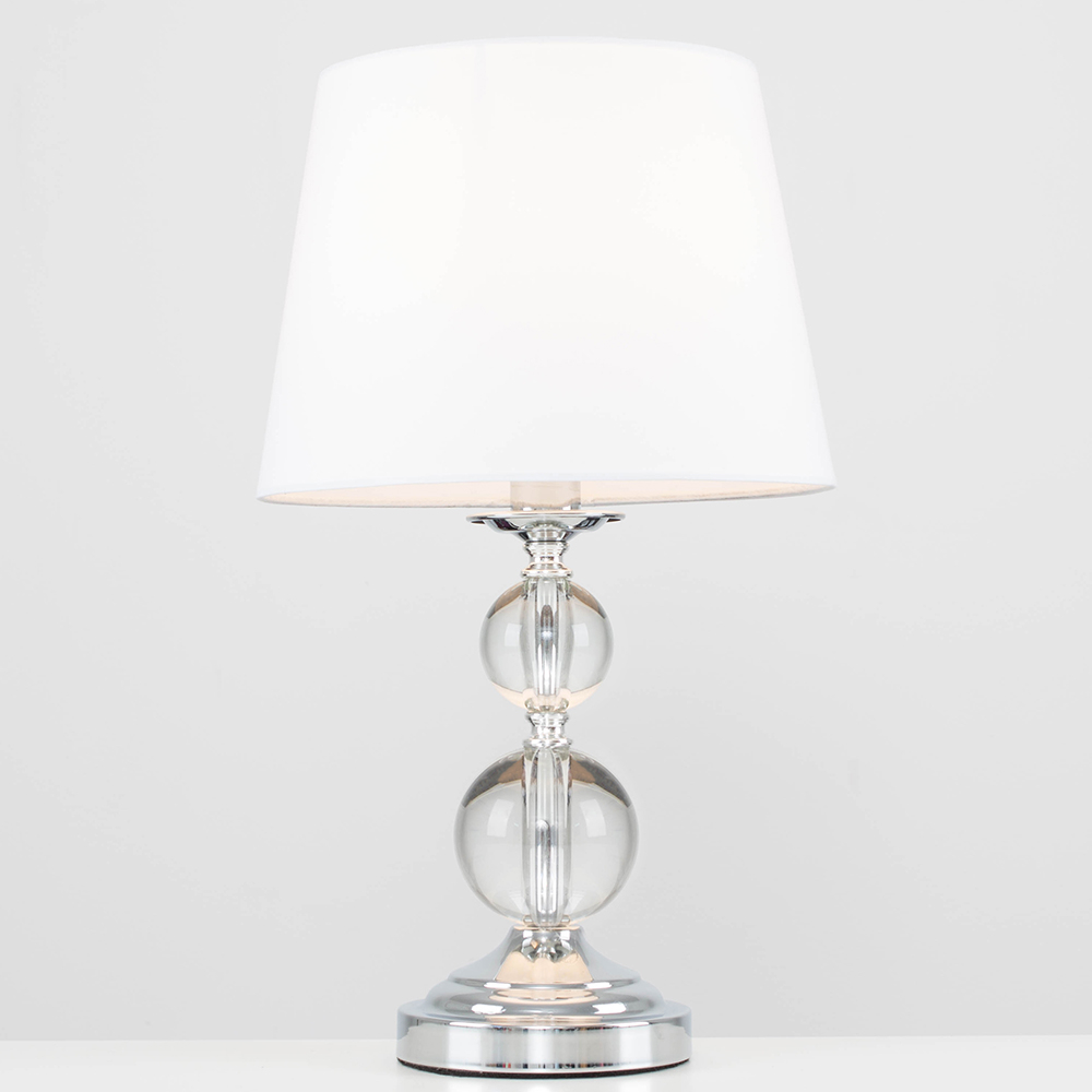 Gatto Touch Table Lamp with White Tapered Shade
