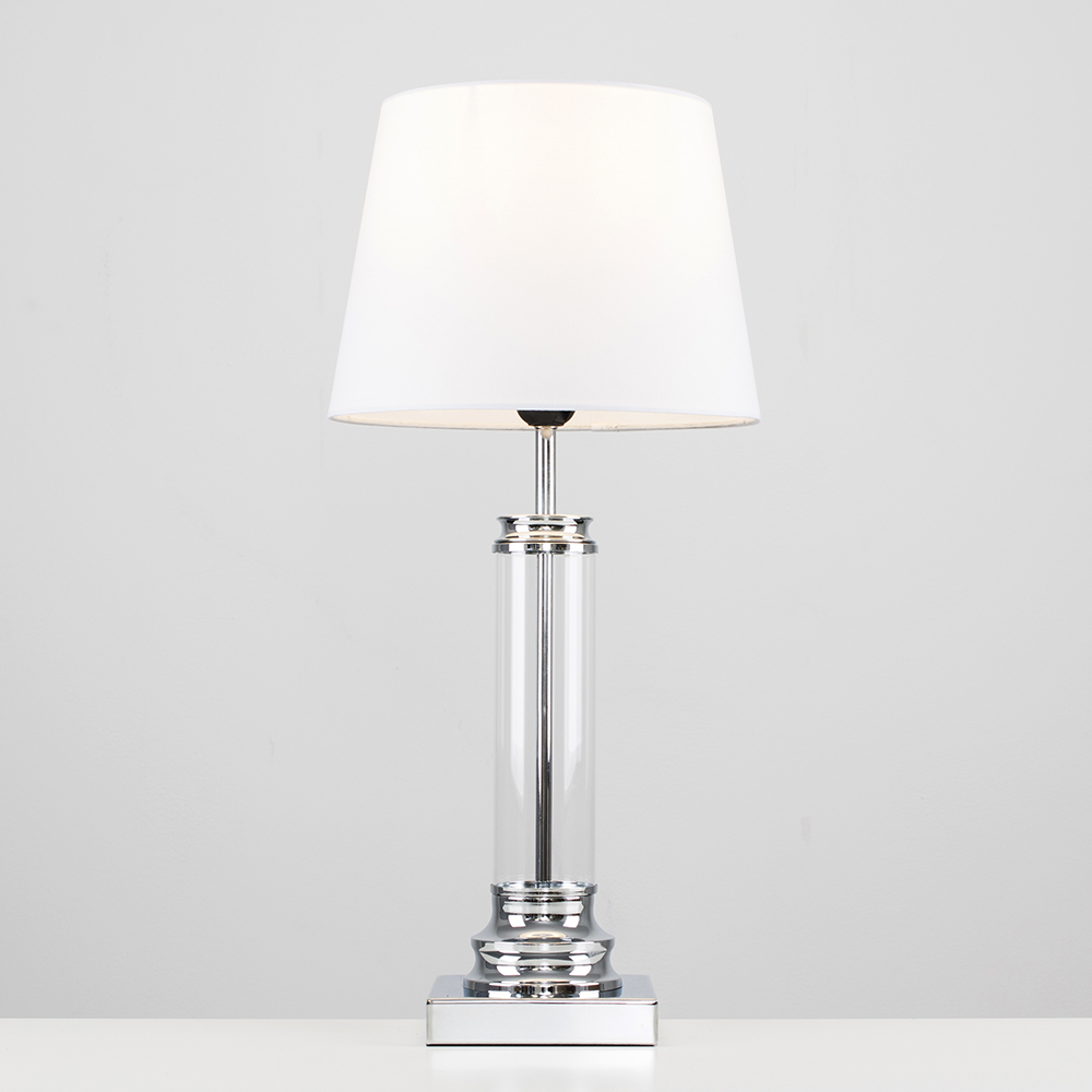 Knowles Touch Table Lamp with White Aspen Shade