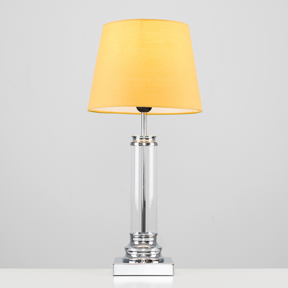Knowles Touch Table Lamp with Mustard Aspen Shade