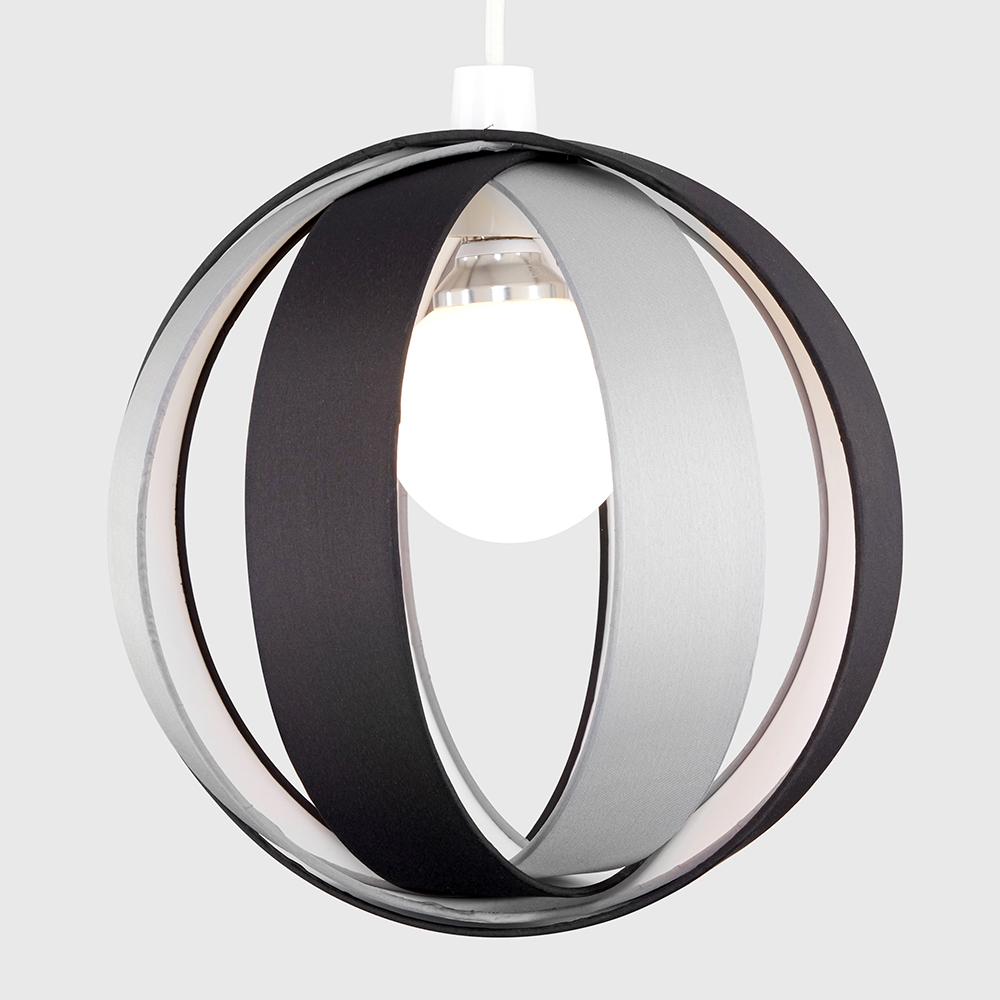 J90 Pendant Shades in Black and Grey