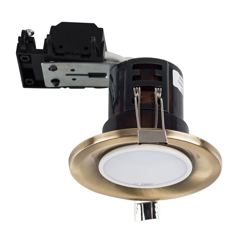 MiniSun Fire Rated Downlight Black Chrome 17072 METAL No Transformer Required. 