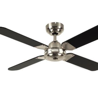 MAGNUM 42 CEILING FAN IN BLACK AND CHROME WITH REMOTE CONTROL
