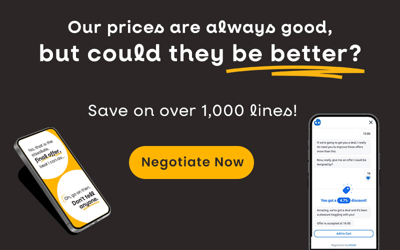Our prices are always good, but could they be better? Negotiate now & save on over 1000 lines!