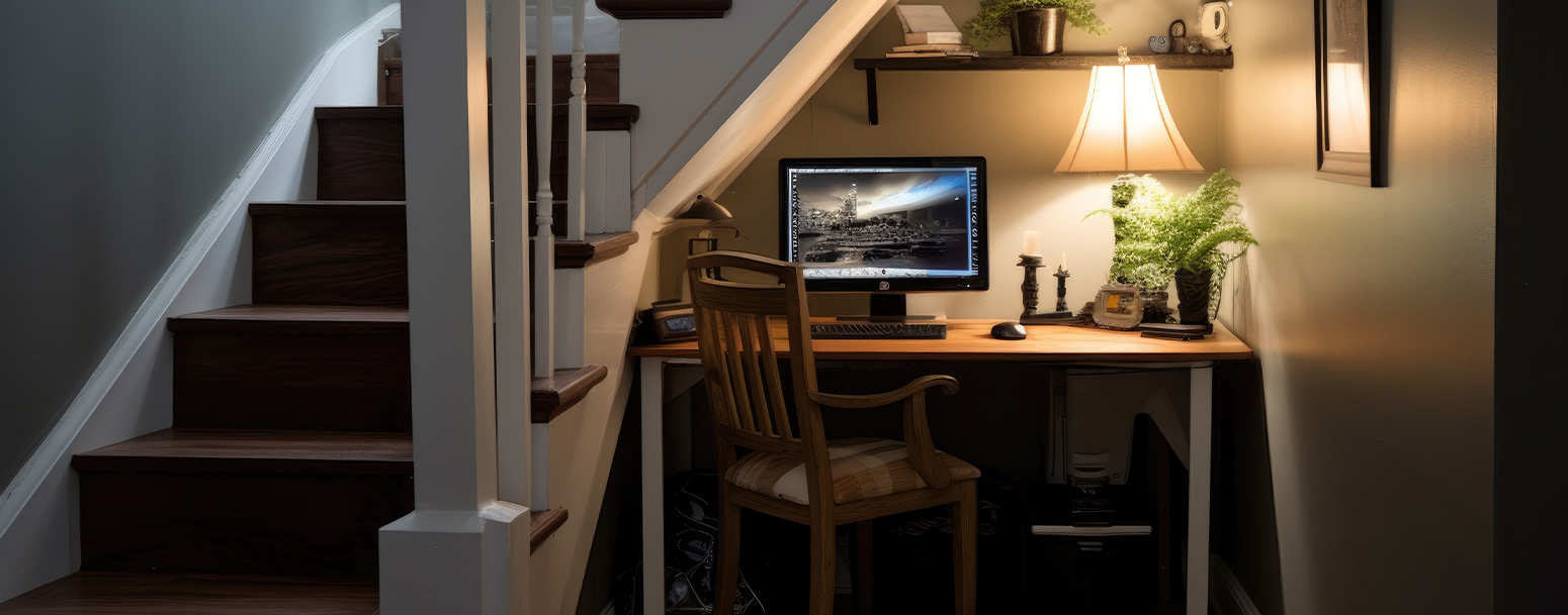 under stairs office | ValueLights